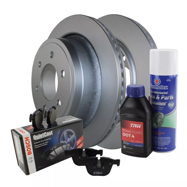 Bison Performance Rear Brake Kit 348mm 6 Lugs Rotors &