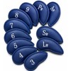 Golf Iron Head Covers Numbers Synthetic Leather Headcover Deluxe Value