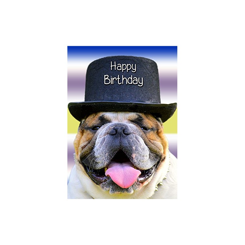Bulldog Birthday Card