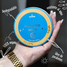 Protector solar facial y corporal con factor de proteccin solar 50, biodegradable, 100 vegano, libre de parabenos, con extracto de nopal, en lata de  