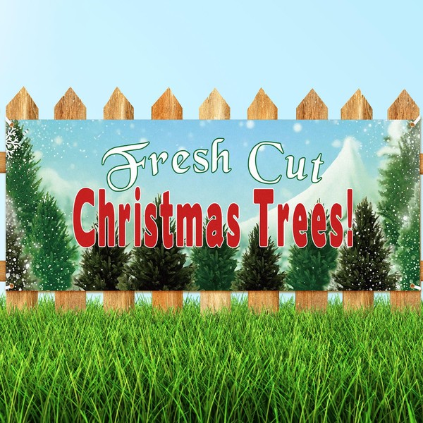 Peryiter 1 Pcs 7.6 x 3 ft Fresh Cut Christmas