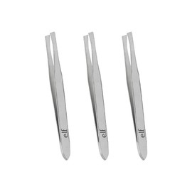 e.l.f.Slant tweezers, silver, 3 pieces / e.l.f. 슬랜트 족집게, 실버, 3개