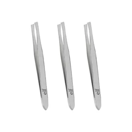 e.l.f.Slant tweezers, silver, 3 pieces / e.l.f. 슬랜트 족집게, 실버, 3개