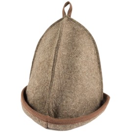 Sauna Hat – Brown – for Small Head Circumference – 100% Cotton – Felt Sauna Hat for Men and Women