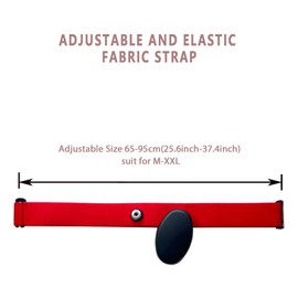 Fitcent Replacement Heart Rate Monitor Strap Adjustable Soft Strap Compatible with Myzone MZ-3 MZ-1 (Not for Myzone Switch) Red / Trip (Getaway Solids)