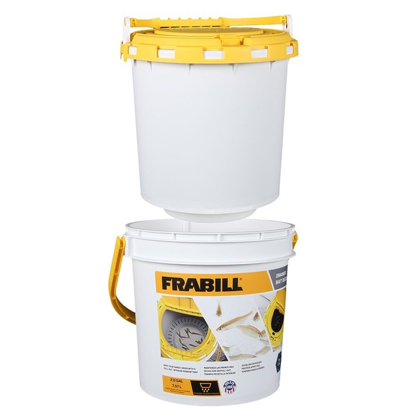 Frabill Drainer Bait Bucket | Dual Bait Storage Bucket