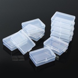 Small transparent plastic storage case for organizing small items 10p set 2ea