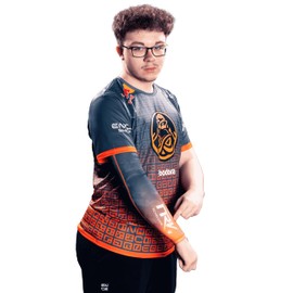 NRV ENCE Esport Gaming Compression Cuff for Esports - Breathable, Durable and Flexible Design - Rainbow Six Siege & Counter Strike Teams, Orange, 3XL