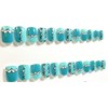Turquoise Dreaming Glossy Short Square Press On Nails - 24