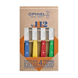Opinel Küchenmesserset 4-teilig farbige Buchenholzgriffe 254316