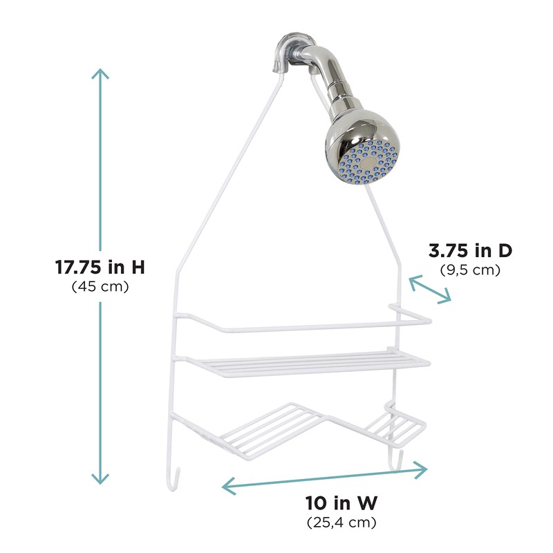 Zenna Home Rust Resistant Hanging Shower Caddy, Over the Shower