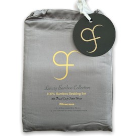 GF 100% Organic Bamboo Bedding 2 x pillowcases size 50cm x 75cm 300tc Luxurious sateen weave