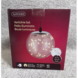 Lumineo Ball Light Decoration 40 Warm White AA Battery Operated LEDs 15cm (5.9”)