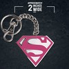 The Noble Collection Supergirl Pink Logo Keychain