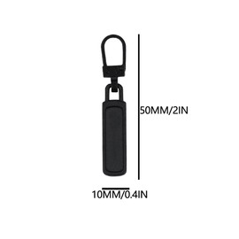 Pack of 12 Replacement Parts Zip Pull Removable Metal Zip Pendants Zip Replacement for Purse, Dresses, Boots, Coat, Jeans, Jackets, Suitcases, Luggage (Black)