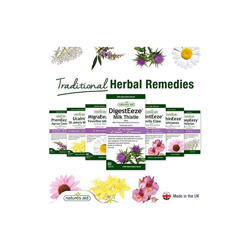 Natures Aid DigestEeze Milk Thistle, 60 Tablets