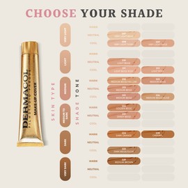 Dermacol Opaque Make-up Cover for the Face and Neck – Waterproof Foundation with SPF 30 for a Flawless complexion, 30g 30g 222