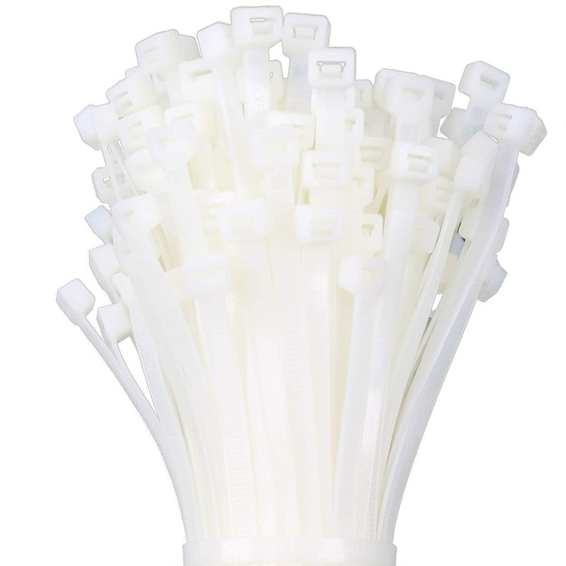 Faithfull CT300W Cable Ties White 300 x 4.8mm (100 Pieces)