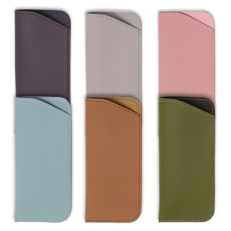 WEIPUER 6 Pack Soft Sunglasses Case, Leather Glasses Case, Glasses