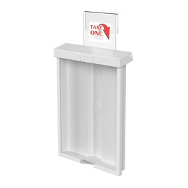 Marketing Holders Vehicle Brochure Holder White Plastic Outdoor Box for 8.5" x 11" Flyers with Window Hook and Take One Sticker
