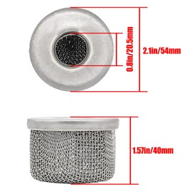 2 Pack 1/2 in NPT Pump Inlet Filter Screens for Airless Sprayers