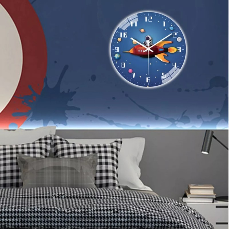 Dolores Reloj Digital De Pared Sala Modern Redond Silen 3d