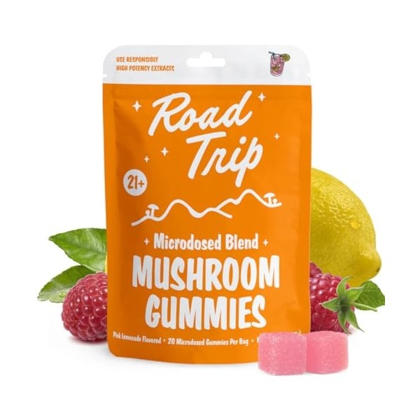 Road Trip Mushroom Gummies- Pink Lemonade- Memorial Day Special- 4