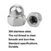 M3 Acorn Nuts, 304 Stainless Steel Dome Hex Cap Nuts,
