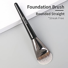 ENZO KEN Brocha Plana para Base Líquida, Brocha de Maquillaje Líquida, Brocha de Maquillaje Plana para Base Líquida, Brochas de Maquillaje para Base Líquida, Brocha de Base para Líquido