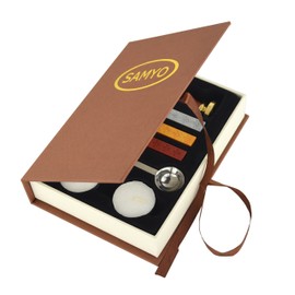 Samyo Wax Seal Stamp Kit Retro Creative Sealing Wax Stamp Maker Gift Box Set Brass Color Head with Vintage Classic Alphabet Initial Letter (Z)