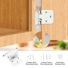 Home Expert 4 Pack (2 Pairs) White Cabinet Hinges for
