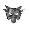 Costume ball of werewolf mask (2 pieces - yellow)