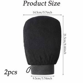 2 Pcs Silkify Exfoliating Glove, Exfoliating Mitt, Exfoliating Glove, exfoliating gloves Dual-Sided Deep Clean Exfoliation Scrubbing Mitt Dead Skin Remover Glove for Women and Men