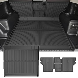 TTX LIGHTING Cargo Mat and Backrest Mats Compatible with Toyota 4Runner 2010-2024 Back Seat Protector Replacement for Toyota 4Runner 5 Seater Accessories (Not Fit Sliding Tray)
