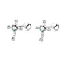 Dainty Cross Heart Cartilage Helix Stud Earrings for Women 925
