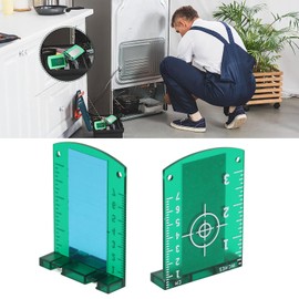 Artillery Laser Target Board, Pack of 2 ABS Magnetic Floor Laser Target Plate, Magnetic Green Beam Laser Reflector with Base for Improving Laser Visibility