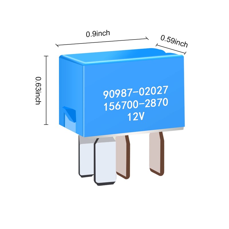 90987-02027 Relay(Set of 4), 4 Pins AC Relay for Automotive
