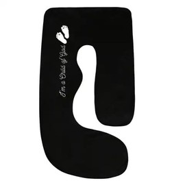 MOMNISIMAS ONE STYLE Pregnancy Pillow, Pink, U-Shaped, 50 in (Charcoal)