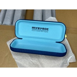 myeyedr 25 PACK Hinged Hard Clamshell Eyeglasses Sunglasses Storage Protective Case Blue