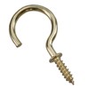 AB Tools Shouldered Screw Hooks Fasteners Hanger Brass Plated 15mm