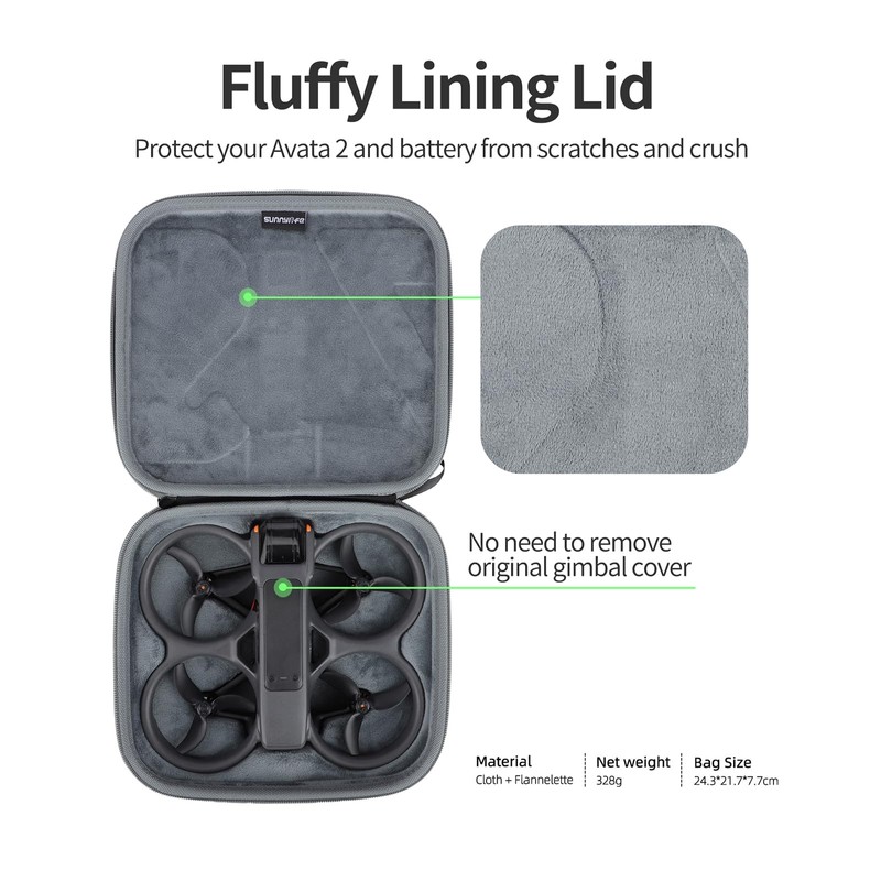 CAPART Portable Carry Case for DJI Avata 2 Drone, Body