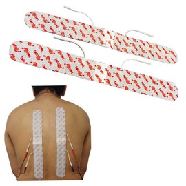 TENS Electrode Pads for Back Pain, Lumbago, Sciatica, Arthritis x 2 Spinal Long Tens Pads by Totally TENS 4cm x 33cm