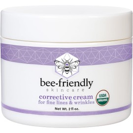 Face Moisturizer Organic Corrective Cream by BeeFriendly, USDA Certified Rich Anti Aging Facial Night Cream For Sensitive Skin Aids With Fine Lines, W