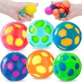 MoZkkiz 6-Piece Colour Changing Stress Ball Set - Anti-Stress Toy for Adults & Children | Relaxation in the Office, School & Home | Ideal for Autism Therapy & Hand Training