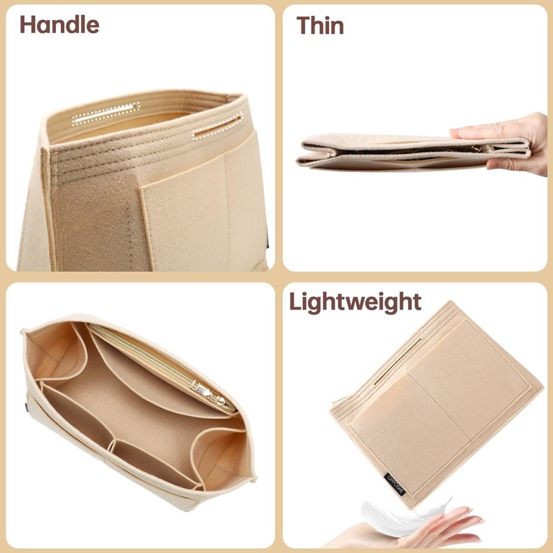 OPPOSHE Purse Organizer Insert for Longchamp Le Pliage, Premium Felt