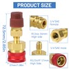 DBREAKS R1234yf-auf-R134a-Adapter, Messing Schnellkupplungssatz, High/Low Side Schnellkupplung Adapter, R1234yf-Kältemittel-Nachfüllsatz, für