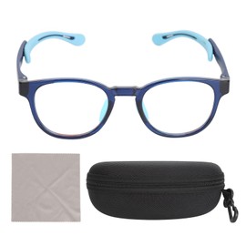 Kid Glasses Lightweight Portable UV Protection Anti Reflective Color Blind Glasses for Indoor Outdoor Blue