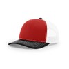Richardson 112 Trucker OSFA Baseball Hat Ball Cap, Red/White/Black