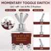 Momentary Toggle Switch, MecRecare 6 Pin DPDT (ON)-Off-(ON) 30A 12VDC/15A
