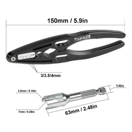 TOOMOD RC Tool kit with Shock Pliers Multi-function & Hex Bit Linkages Link Rod Ends Installing Tools for Arrma Axial Losi Tamiya 1/10 RC Cars Trucks Rock Crawlers (Black)